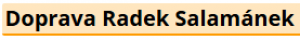 Doprava Radek Salamánek