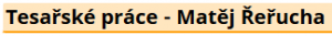 Tesařské práce - Matěj Řeřucha
