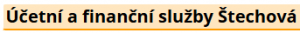Účetní a finanční služby Štechová