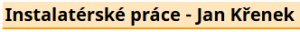 Instalatérské práce - Jan Křenek